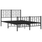vidaXL Estructura de cama cabecero y pie de cama metal negro 120x200cm vidaXL Estructura de cama cabecero y pie de cama metal negro 120x200cm