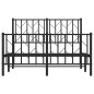 vidaXL Estructura de cama cabecero y pie de cama metal negro 120x200cm vidaXL Estructura de cama cabecero y pie de cama metal negro 120x200cm