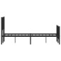 vidaXL Estructura de cama cabecero y pie de cama metal negro 120x200cm vidaXL Estructura de cama cabecero y pie de cama metal negro 120x200cm