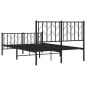 vidaXL Estructura de cama cabecero y pie de cama metal negro 120x200cm vidaXL Estructura de cama cabecero y pie de cama metal negro 120x200cm