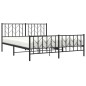 vidaXL Estructura de cama cabecero y pie de cama metal negro 160x200cm vidaXL Estructura de cama cabecero y pie de cama metal negro 160x200cm