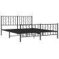 vidaXL Estructura de cama cabecero y pie de cama metal negro 160x200cm vidaXL Estructura de cama cabecero y pie de cama metal negro 160x200cm