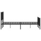 vidaXL Estructura de cama cabecero y pie de cama metal negro 160x200cm vidaXL Estructura de cama cabecero y pie de cama metal negro 160x200cm