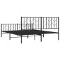 vidaXL Estructura de cama cabecero y pie de cama metal negro 160x200cm vidaXL Estructura de cama cabecero y pie de cama metal negro 160x200cm