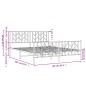 vidaXL Estructura de cama cabecero y pie de cama metal negro 160x200cm vidaXL Estructura de cama cabecero y pie de cama metal negro 160x200cm