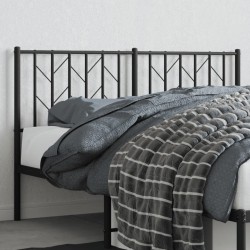 vidaXL Cabecero de metal negro 140 cm