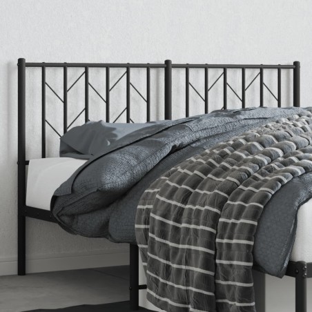vidaXL Cabecero de metal negro 140 cm