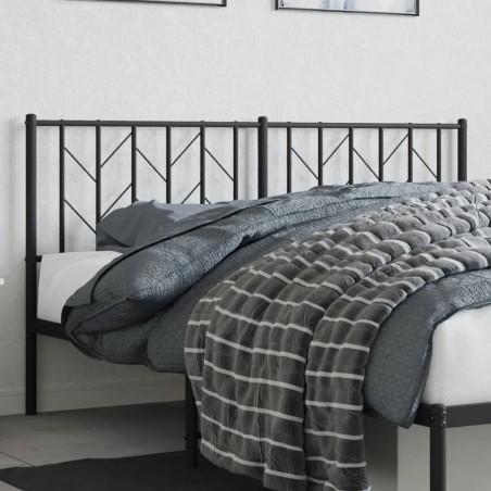 vidaXL Cabecero de metal negro 160 cm