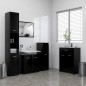 vidaXL Juego de muebles de baño 4 piezas negro vidaXL Juego de muebles de baño 4 piezas negro