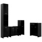 vidaXL Juego de muebles de baño 4 piezas negro vidaXL Juego de muebles de baño 4 piezas negro