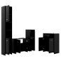 vidaXL Juego de muebles de baño 4 piezas negro vidaXL Juego de muebles de baño 4 piezas negro