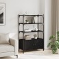 vidaXL Librería de 3 estantes madera ingeniería negro 70x30x109,5 cm vidaXL Librería de 3 estantes madera ingeniería negro 70x30x109,5 cm