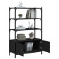 vidaXL Librería de 3 estantes madera ingeniería negro 70x30x109,5 cm vidaXL Librería de 3 estantes madera ingeniería negro 70x30x109,5 cm