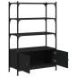 vidaXL Librería de 3 estantes madera ingeniería negro 70x30x109,5 cm vidaXL Librería de 3 estantes madera ingeniería negro 70x30x109,5 cm