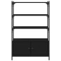 vidaXL Librería de 3 estantes madera ingeniería negro 70x30x109,5 cm vidaXL Librería de 3 estantes madera ingeniería negro 70x30x109,5 cm