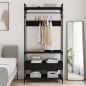 vidaXL Armario con cajones madera de ingeniería negro 89x39x184,5 cm vidaXL Armario con cajones madera de ingeniería negro 89x39x184,5 cm
