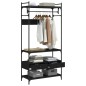 vidaXL Armario con cajones madera de ingeniería negro 89x39x184,5 cm vidaXL Armario con cajones madera de ingeniería negro 89x39x184,5 cm
