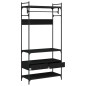 vidaXL Armario con cajones madera de ingeniería negro 89x39x184,5 cm vidaXL Armario con cajones madera de ingeniería negro 89x39x184,5 cm