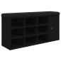 vidaXL Banco zapatero madera de ingeniería negro 102x32x50 cm vidaXL Banco zapatero madera de ingeniería negro 102x32x50 cm