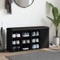 vidaXL Banco zapatero madera de ingeniería negro 102x32x50 cm vidaXL Banco zapatero madera de ingeniería negro 102x32x50 cm