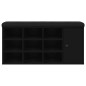 vidaXL Banco zapatero madera de ingeniería negro 102x32x50 cm vidaXL Banco zapatero madera de ingeniería negro 102x32x50 cm