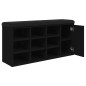 vidaXL Banco zapatero madera de ingeniería negro 102x32x50 cm vidaXL Banco zapatero madera de ingeniería negro 102x32x50 cm