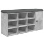 vidaXL Banco zapatero madera de ingeniería gris hormigón 102x32x50 cm vidaXL Banco zapatero madera de ingeniería gris hormigón 102x32x50 cm