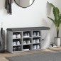 vidaXL Banco zapatero madera de ingeniería gris hormigón 102x32x50 cm vidaXL Banco zapatero madera de ingeniería gris hormigón 102x32x50 cm
