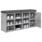 vidaXL Banco zapatero madera de ingeniería gris hormigón 102x32x50 cm vidaXL Banco zapatero madera de ingeniería gris hormigón 102x32x50 cm