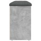 vidaXL Banco zapatero madera de ingeniería gris hormigón 102x32x50 cm vidaXL Banco zapatero madera de ingeniería gris hormigón 102x32x50 cm
