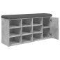 vidaXL Banco zapatero madera de ingeniería gris hormigón 102x32x50 cm vidaXL Banco zapatero madera de ingeniería gris hormigón 102x32x50 cm