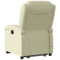 vidaXL Sillón reclinable masaje eléctrico de pie cuero auténtico crema vidaXL Sillón reclinable masaje eléctrico de pie cuero auténtico crema