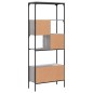 vidaXL Librería 5 estantes madera ingeniería gris Sonoma 76x33x188,5cm vidaXL Librería 5 estantes madera ingeniería gris Sonoma 76x33x188,5cm