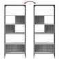 vidaXL Librería 5 estantes madera ingeniería gris Sonoma 76x33x188,5cm vidaXL Librería 5 estantes madera ingeniería gris Sonoma 76x33x188,5cm