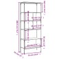 vidaXL Librería 5 estantes madera ingeniería gris Sonoma 76x33x188,5cm vidaXL Librería 5 estantes madera ingeniería gris Sonoma 76x33x188,5cm