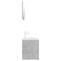 vidaXL Juego de muebles de baño madera de ingeniería gris hormigón