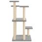 vidaXL Postes rascadores para gatos con plataformas gris claro 98,5 cm vidaXL Postes rascadores para gatos con plataformas gris claro 98,5 cm