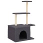 vidaXL Rascador para gatos con postes de sisal gris oscuro 110 cm vidaXL Rascador para gatos con postes de sisal gris oscuro 110 cm