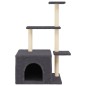 vidaXL Rascador para gatos con postes de sisal gris oscuro 110 cm vidaXL Rascador para gatos con postes de sisal gris oscuro 110 cm