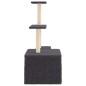 vidaXL Rascador para gatos con postes de sisal gris oscuro 110 cm vidaXL Rascador para gatos con postes de sisal gris oscuro 110 cm