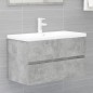 vidaXL Juego de muebles de baño madera de ingeniería gris hormigón