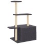 vidaXL Rascador para gatos con postes de sisal gris oscuro 110 cm vidaXL Rascador para gatos con postes de sisal gris oscuro 110 cm