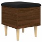 vidaXL Banco con almacenaje madera ingeniería roble marrón 42x42x46 cm vidaXL Banco con almacenaje madera ingeniería roble marrón 42x42x46 cm