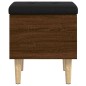 vidaXL Banco con almacenaje madera ingeniería roble marrón 42x42x46 cm vidaXL Banco con almacenaje madera ingeniería roble marrón 42x42x46 cm