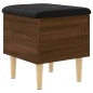 vidaXL Banco con almacenaje madera ingeniería roble marrón 42x42x46 cm vidaXL Banco con almacenaje madera ingeniería roble marrón 42x42x46 cm