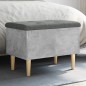 vidaXL Banco con almacenaje madera ingeniería gris hormigón 62x42x46cm vidaXL Banco con almacenaje madera ingeniería gris hormigón 62x42x46cm