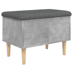 vidaXL Banco con almacenaje madera ingeniería gris hormigón 62x42x46cm
