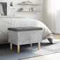 vidaXL Banco con almacenaje madera ingeniería gris hormigón 62x42x46cm vidaXL Banco con almacenaje madera ingeniería gris hormigón 62x42x46cm