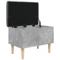 vidaXL Banco con almacenaje madera ingeniería gris hormigón 62x42x46cm vidaXL Banco con almacenaje madera ingeniería gris hormigón 62x42x46cm