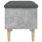 vidaXL Banco con almacenaje madera ingeniería gris hormigón 62x42x46cm vidaXL Banco con almacenaje madera ingeniería gris hormigón 62x42x46cm